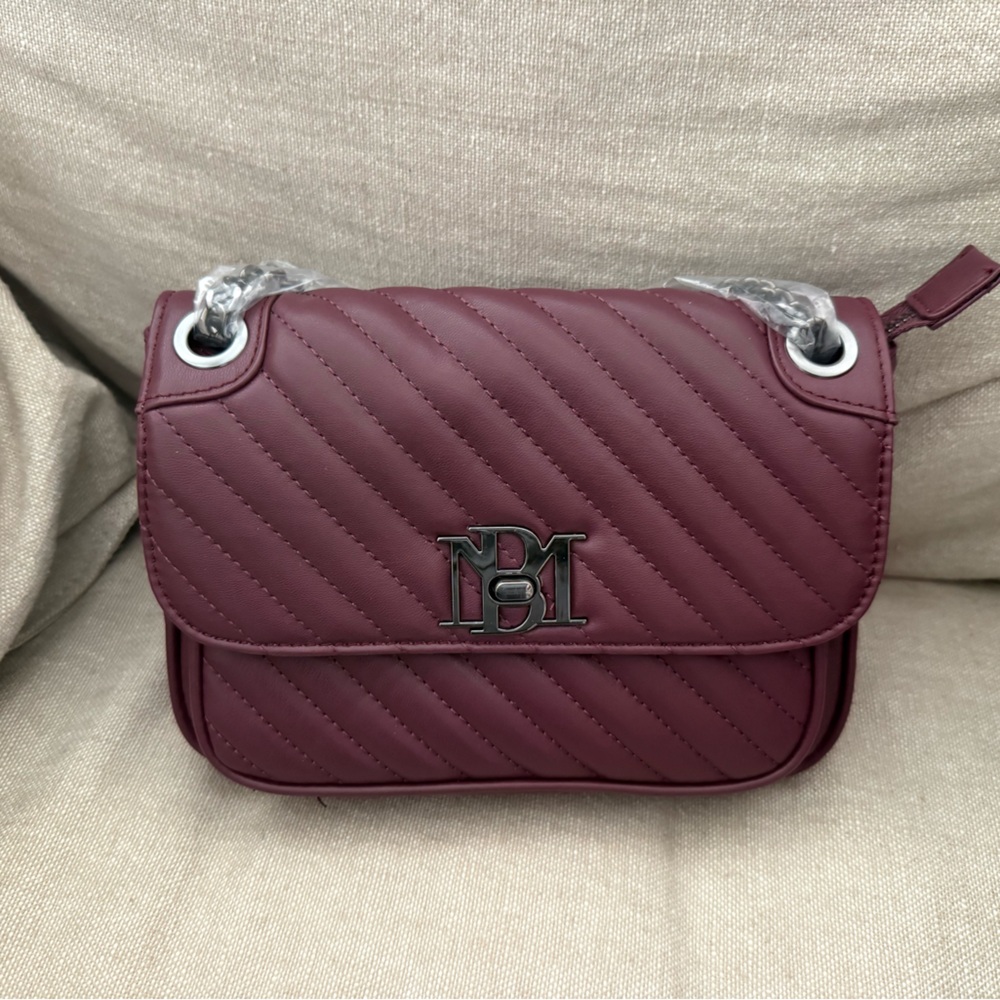 Plum Quilted shoulder Bag